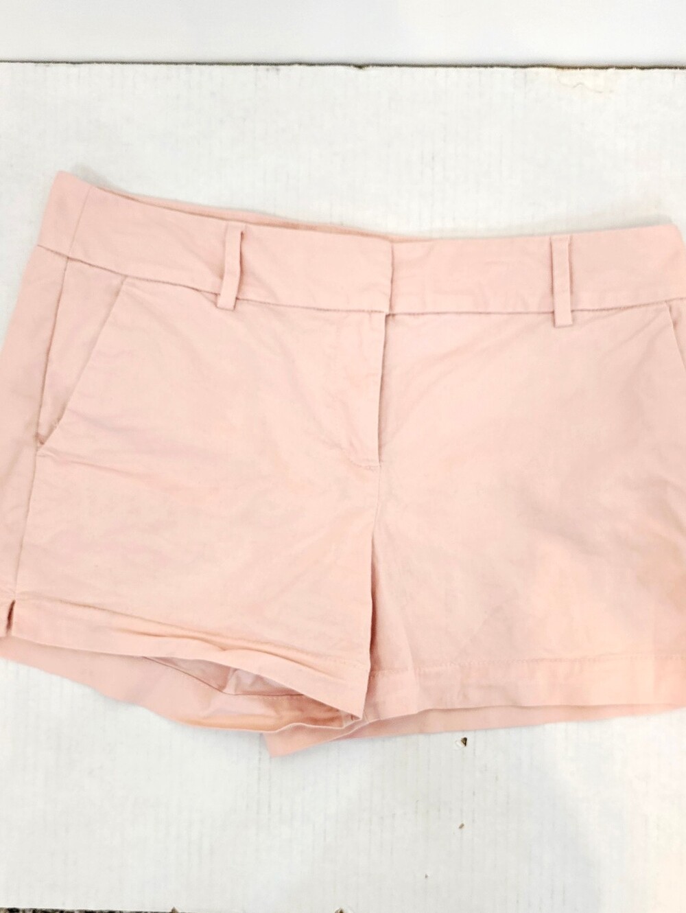 LOFT Riviera Shorts Peach Pink Chino Flat Front Casual Summer Preppy Stretch - Picture 2 of 5